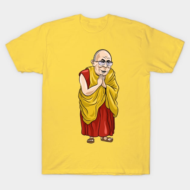 The Dalai Lama T-Shirt by Mackaycartoons